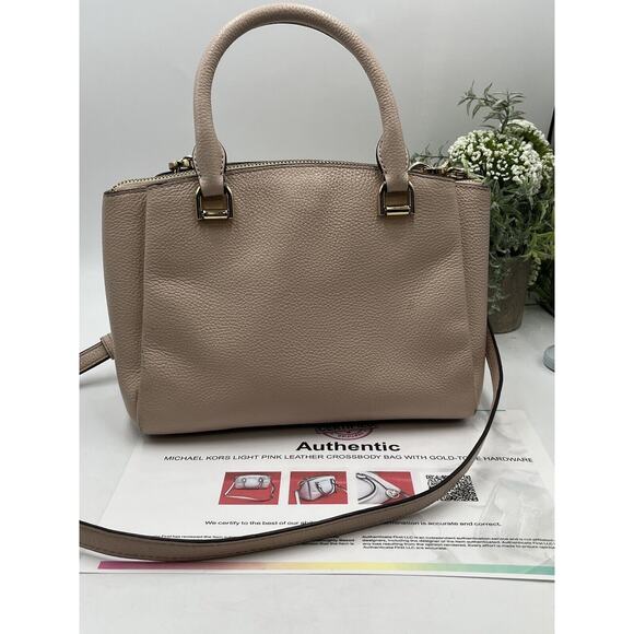 Michael Kors authenticated Edith Small Saffiano Leather Satchel Blush 30S2G7ESIL - Picture 4 of 12